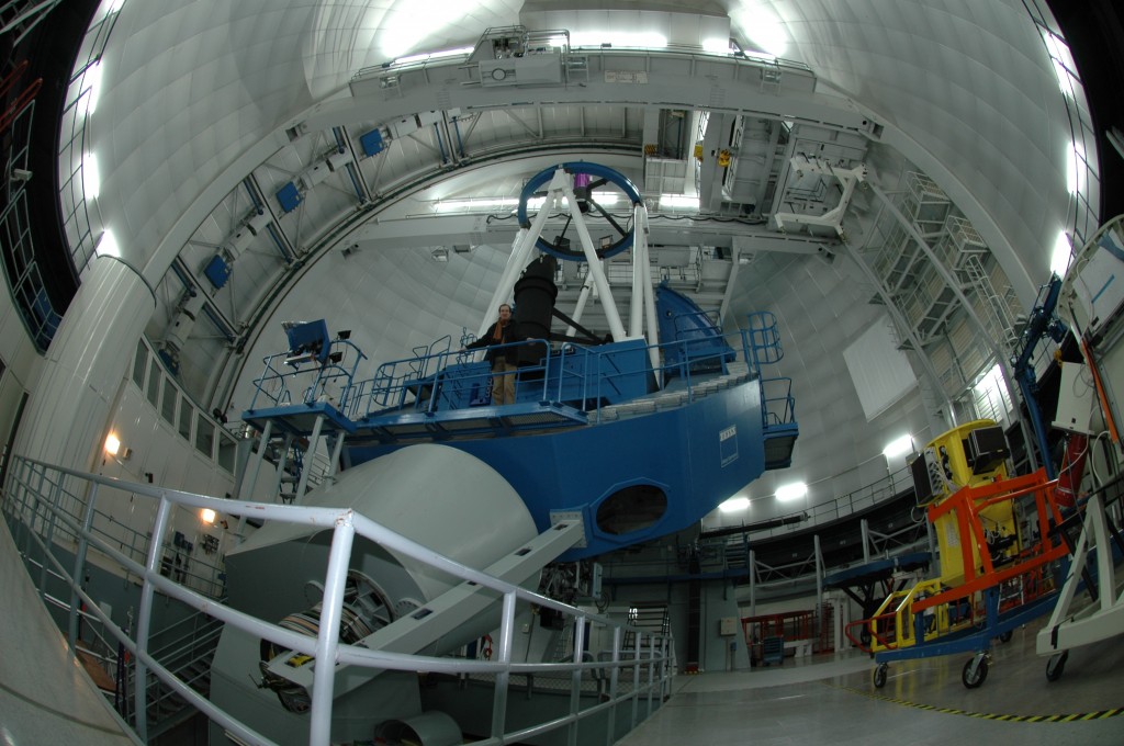 Interior de la cúpula del telescopio de 3.5m del observatorio de Calar Alto