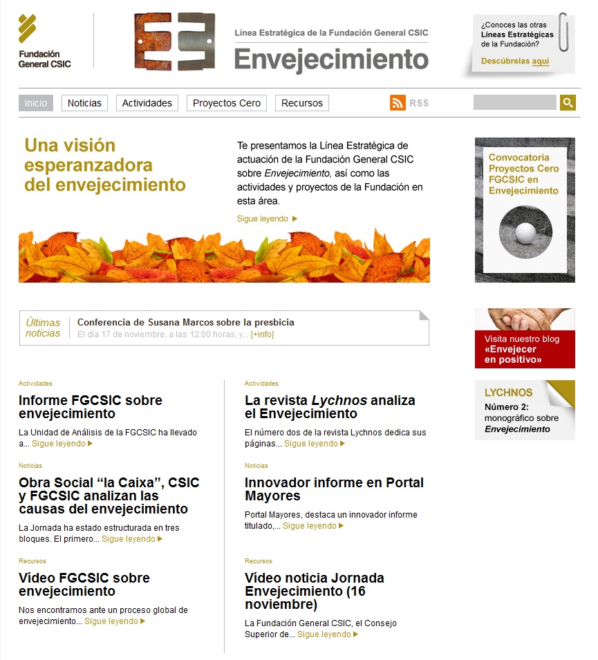 Web Envejecimiento FGCSIC