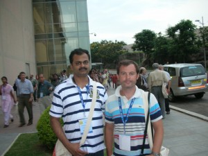 Carlos Escudero con Arni Rao (del Indian Statistical Institute, Kolkata)