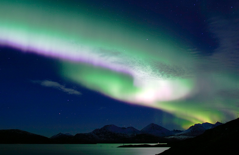 Auroras Boreales: Fuente Nordlicht über Kvaløya