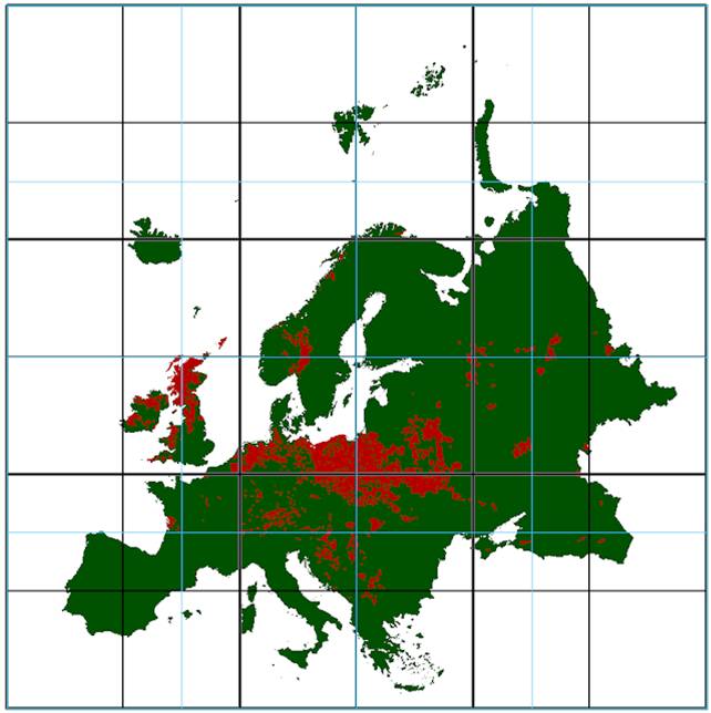 glhu Mapa de los Gleysoles húmicos en Europa