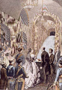 Inauguracin del Primer Depsito del Campo de Cuardias por la Reina Isabel II el 24 de junio de 1858. Coleccin Casariego