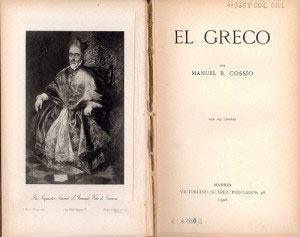 Manuel B. Cosso. La Institucin Libre de Enseanza y El Greco