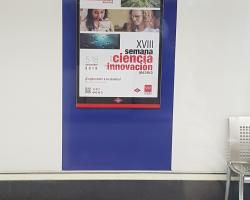 Cartel XVIII Semana de la Ciencia y la Innovación en el Metro de Madrid