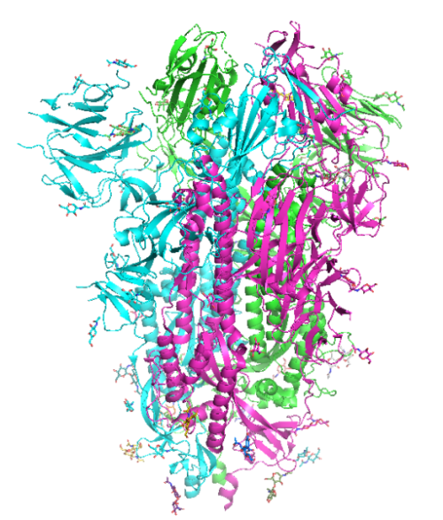 Imagen 3D generada por IA de una proteína