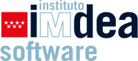 Logo de IMDEA Software con la bandera de la CM a la izquierda