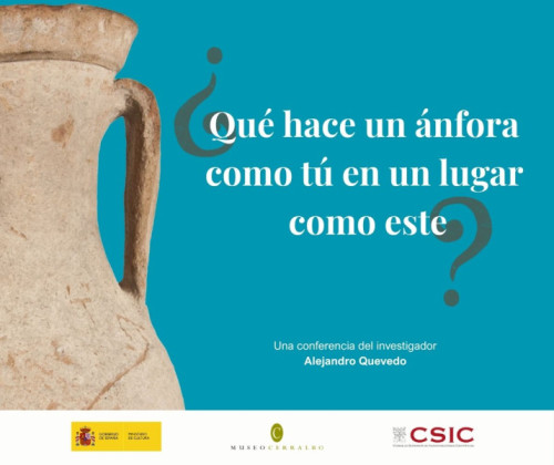 Cartel de la conferencia ¿Qué hace un ánfora como tú en un lugar como este? en el Museo Cerralbo