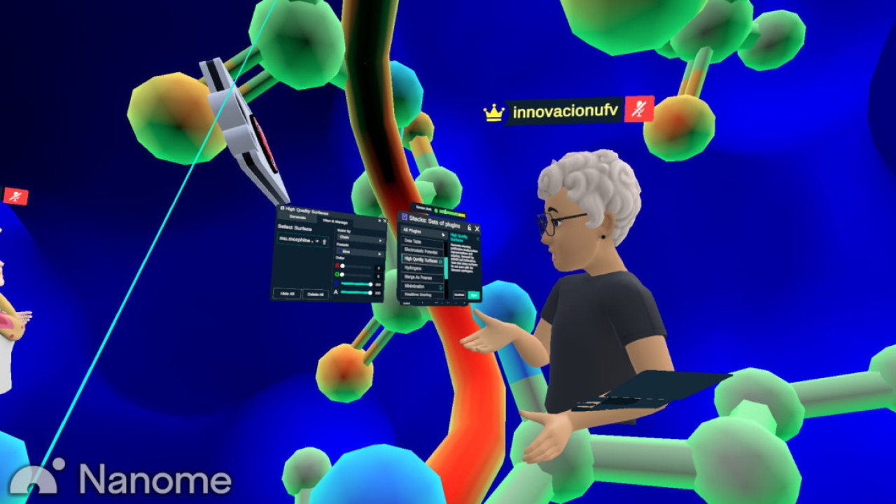 Dentro de la proteina con las gafas 3d