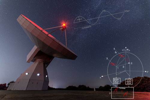 Imagen de radiotelescopio