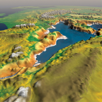Recreación del descenso del nivel del Mediterráneo hace 5-6 millones de años. / Pibernat, García-Castellanos-CSIC