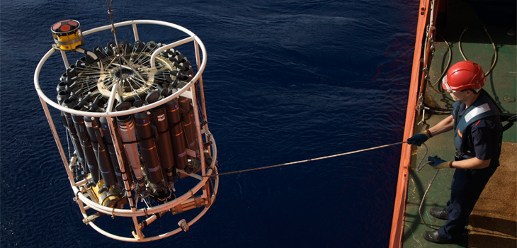 Roseta de extracción de agua del Hespérides. / CSIC Comunicación