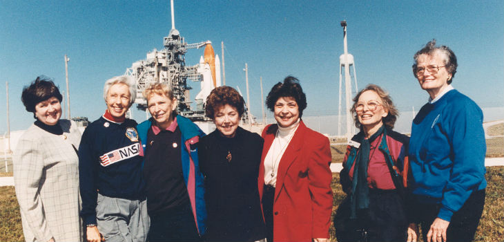 Mujeres pertenecientes al grupo "Mercury 13" en 1995. / NASA (WIKIMEDIA)