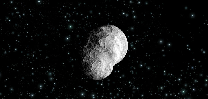 Impresión artística de un asteroide (Steins) / ESA, image by C.Carreau
