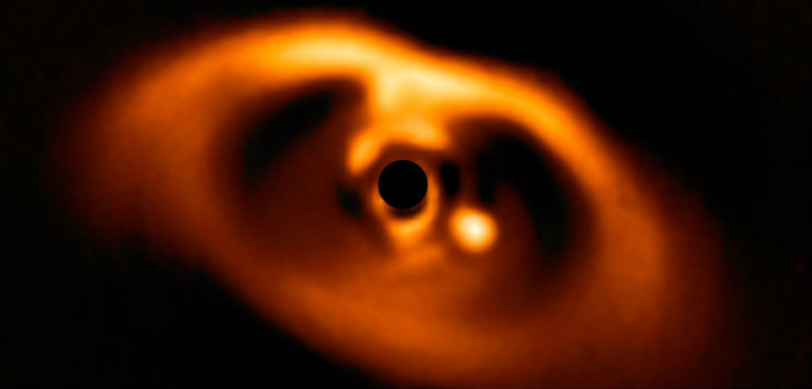 Primera imagen clara de un planeta en plena formación alrededor de la estrella enana PDS 70. / ESO/A. Müller et al.