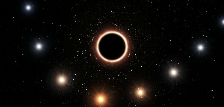 Esta ilustración muestra la trayectoria de la estrella S2 a medida que se acerca al agujero negro supermasivo del centro de la Vía Láctea. / ESO/M. Kornmesser