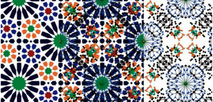 Modern porous material made in Madrid resembles XIV Century Alhambra mosaic