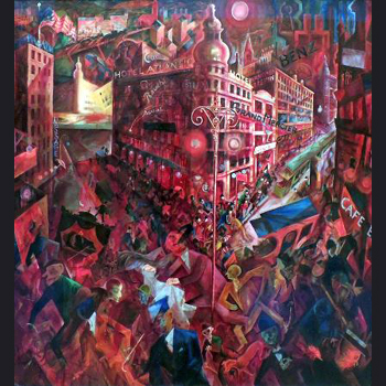 Metrópoli de Georges Grosz (1916-1917) / Museo Thyssen – Bornesmiza. Madrid.