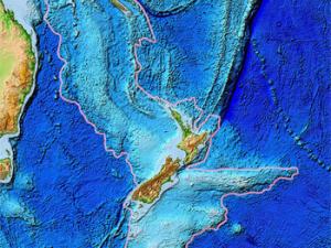 Mapa topográfico del continente Zelandia. / World Data Center for Geophysics & Marine Geology (Boulder, CO), National Geophysical Data Center, NOAA (WIKIMEDIA)