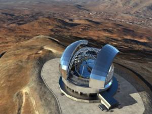 Ilustración artística del ELT. © ESO, L.Calçada y ACe Consortium