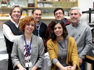 Sentadas, de izquierda a derecha, las dos primeras firmantes del artículo, Elisa Fernández-Núñez y María Cristina Estañ. De pie, Pablo Lapunzina, Julián Nevado, Víctor L. Ruiz-Pérez y Victor Martínez-Glez.  / CIBER