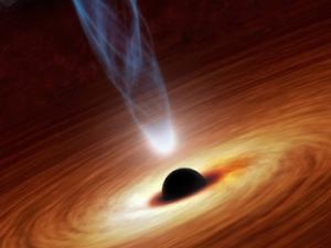 Ilustración artística de un agujero negro supermasivo. / NASA/JPL-Caltech