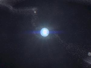 Reconstrucción artística de la estrella HD 100546. / CSIC Comunicación