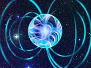 Reconstrucción artística de un púlsar (derecha). / ESA (CSIC)