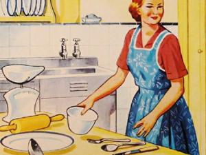 Ilustración gráfica de la mujer en los años 50. / ArtsyBee (PIXABAY)