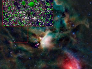 ALMA ha descubierto el organohalogenado cloruro de metilo (freón 40) alrededor de  estrellas jóvenes de IRAS 16293-2422. / B. Saxton (NRAO/AUI/NSF); NASA/JPL-Caltech/UCLA
