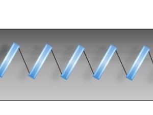 Polímero organizado dentro de un material poroso.