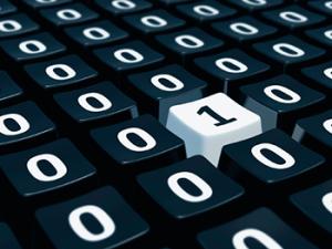 Ilustración del concepto de código binario, el lenguaje empleado por las computadoras.