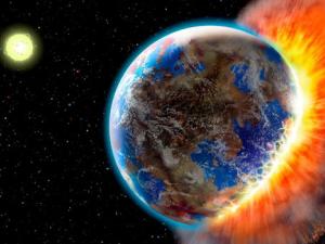 Una colisión planetaria trajo la vida