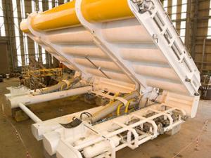 El convertidor olamotriz Oyster, utilizado para el estudio. / Alain Ulazia. UPV/EHU.