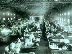 Hospital militar de emergencia durante la Gripe Española, Camp Funston, Kansas, Estados Unidos. / National Museum of Health and Medicine, Armed Forces Institute of Pathology, Washington, D.C., United States (WIKIMEDIA)