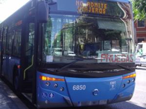 Autobús utilizado en la campaña de medida. / INSIA