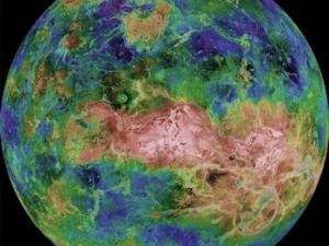 Imagen de Venus obtenida por la sonda Magallanes de la NASA donde se observa la zona de estudio. / NASA